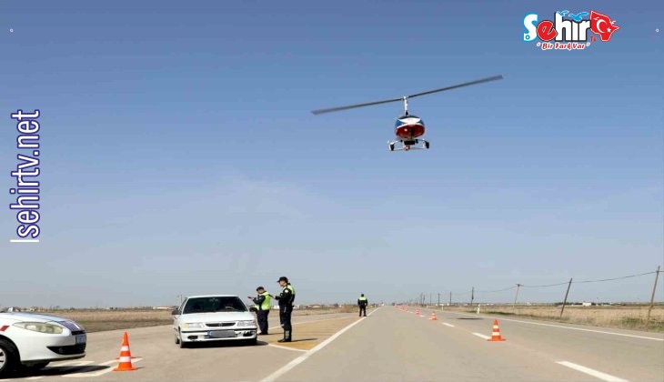 Jandarma Cayrokopter ile havadan denetliyor
