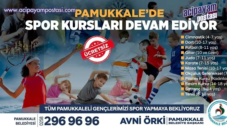 Pamukkale spor kursu kayıtları devam
                    ediyor